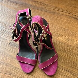 Fuchsia Suede Women's Heels